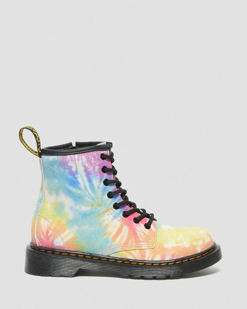 Dr Martens Junior 1460 Tie Dye Snørestøvler Børn Flerfarvede | DK 689MQZ
